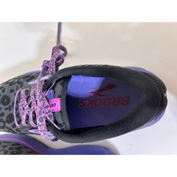 Brooks Ghost 14 Electric Cheetah Run Wild Black Purple Women’s Size 9 - Picture 7 of 12